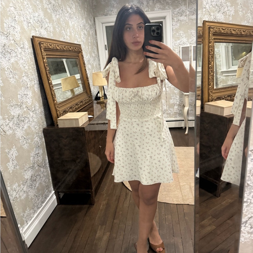 House of CB White Floral Mini Dress